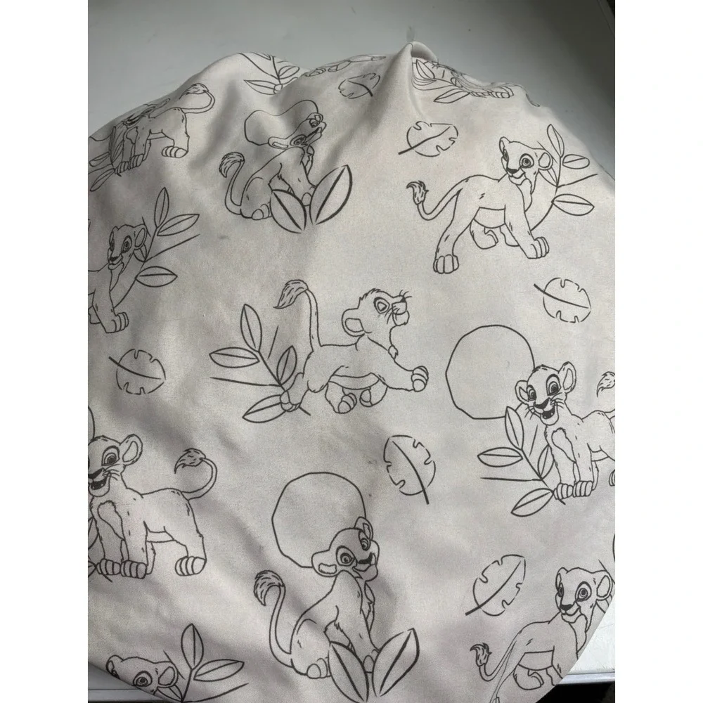 Disneycore‎ Baby Disney Simba Lion King Crib Sheet Standard White Black